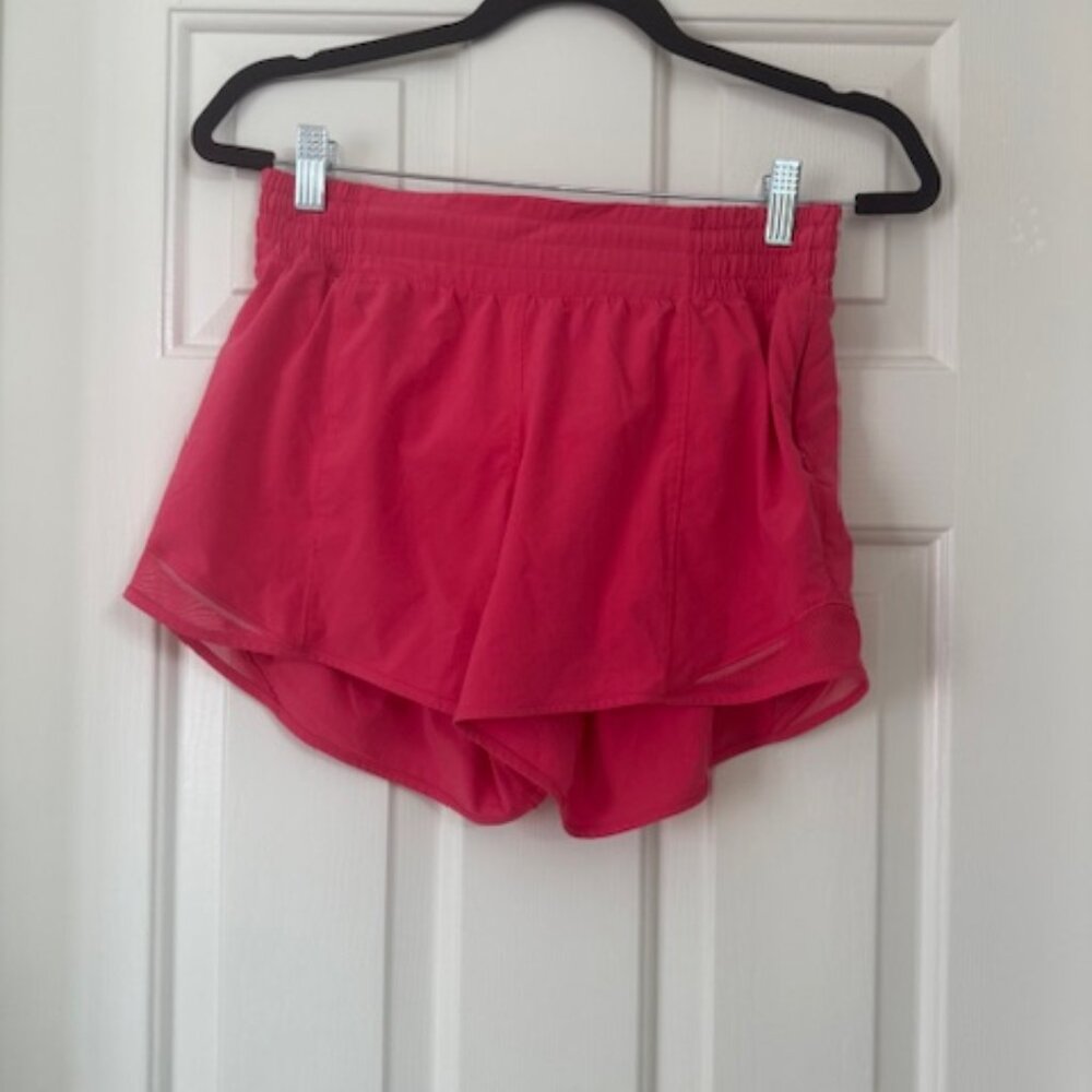 Lululemon Hotty Hot High Rise 4" Shorts, EUC, Pink